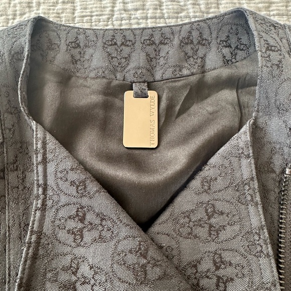 Thomas Wylde Cotton Motorcycle Style Jacket With All Over Skull Design Sz S - Picture 3 of 11